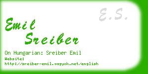 emil sreiber business card